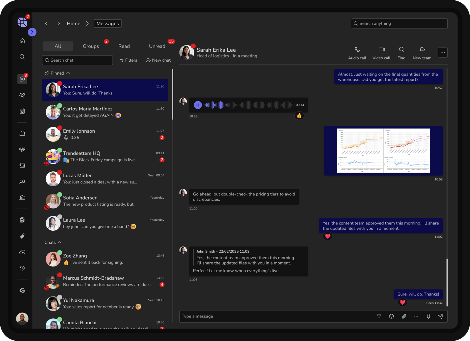 Dark mode interface